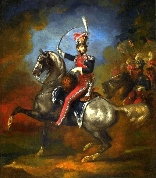 Equestrian Portrait of Wincenty Krasi?ski by Theodore Gericault - Hand-Painted Oil Painting Reproduction