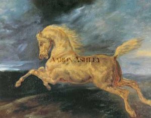 Horse Frightened by Lightning by Theodore Gericault Oil Painting