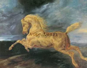 Horse Frightened by Lightning painting by Theodore Gericault
