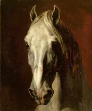 Horse Head by Theodore Gericault Oil Painting