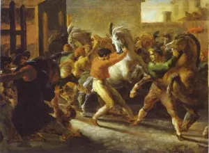 Horse Races in Rome by Theodore Gericault Oil Painting