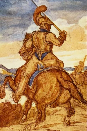 Mounted Officer of the Carabineers by Theodore Gericault - Oil Painting Reproduction