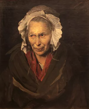 Portrait of a Demented Woman by Theodore Gericault Oil Painting
