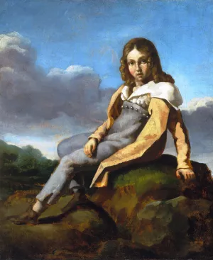Portrait of Alfred de Dreux as a Child by Theodore Gericault Oil Painting