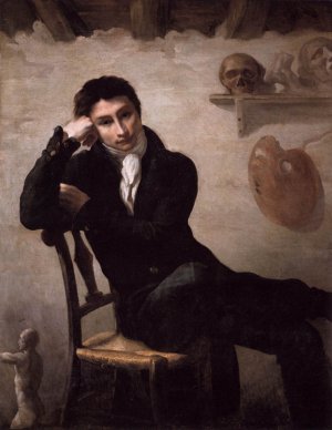 Portrait of an Artist in His Studio Oil painting by Theodore Gericault