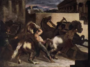 Riderless Horse Races by Theodore Gericault Oil Painting