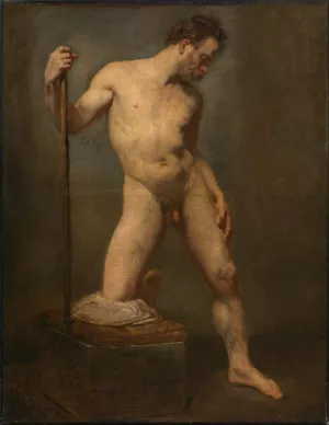 Study of a Male Nude by Theodore Gericault Oil Painting