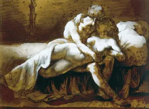 The Kiss by Theodore Gericault Oil Painting