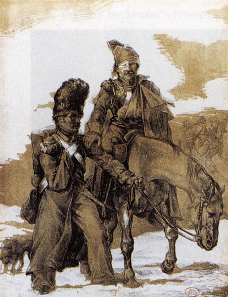 The Retreat from Russia by Theodore Gericault - Hand-Painted Oil Painting Reproduction