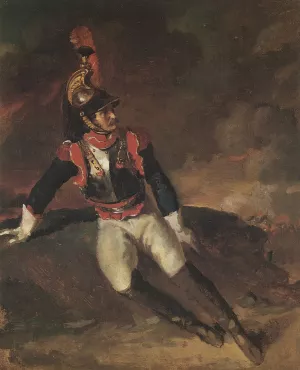 The Wounded Cuirassier (study) by Theodore Gericault Oil Painting