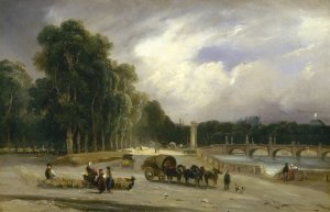 Le Cours-la-Reine by Theodore Gudin Oil Painting