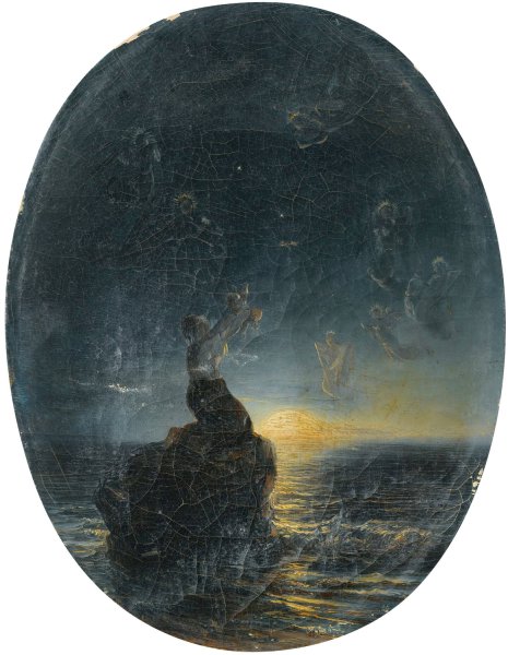 The castaway by Theodore Gudin - Hand-Painted Oil Painting Reproduction