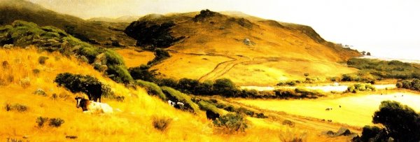 Bolinas Bay by Thaddeus Welch - Hand-Painted Oil Painting Reproduction