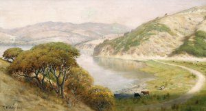 Landscape by Thaddeus Welch Oil Painting