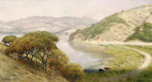 Landscape by Thaddeus Welch Oil Painting