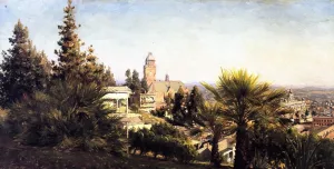 View of Los Angeles by Thaddeus Welch Oil Painting