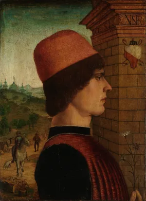 Portrait of a Man, possibly Matteo di Sebastiano di Bernardino Gozzadini by The Maestro Delle Storie Del Pane Oil Painting