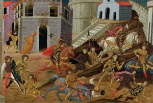 The Expulsion Of King Tarquinius, Superbus And His Son Sextus From Rome by The Master Of Marradi Oil Painting