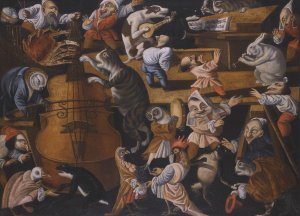 A Concert Of Animals, Birds, And Stylised Figures by The Master Of The Fertility Of The Egg Oil Painting