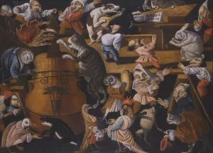 A Concert Of Animals, Birds, And Stylised Figures by The Master Of The Fertility Of The Egg Oil Painting