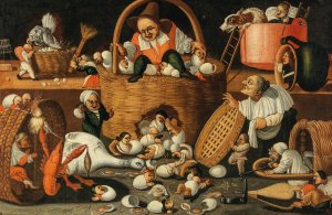 An Allegory of domestic disputes by The Master Of The Fertility Of The Egg Oil Painting