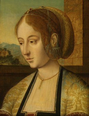 Portrait Of A Young Lady by The Master Of The Holy Blood (Follower) Oil Painting