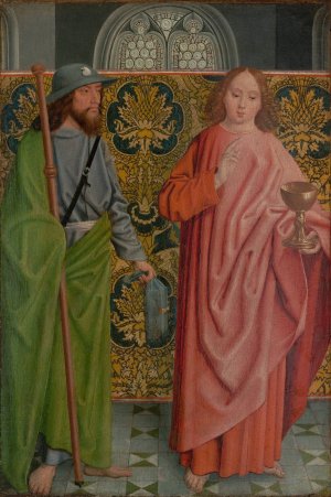 Saints James the Greater and John the Evangelist by The Master Of The Holy Kinship Oil Painting