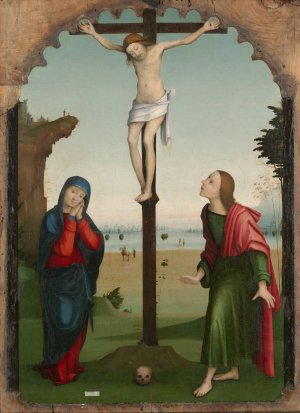The Crucifixion by The Master Of The Risen Magdalen Oil Painting