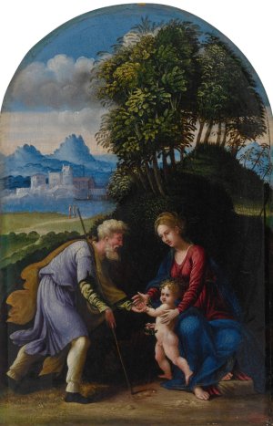 The Holy Family by The Master Of The Twelve Apostles Oil Painting