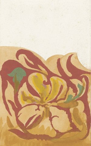 Ontwerptekening voor een menu met plantaardige decoratie by Theo Colenbrander Oil Painting
