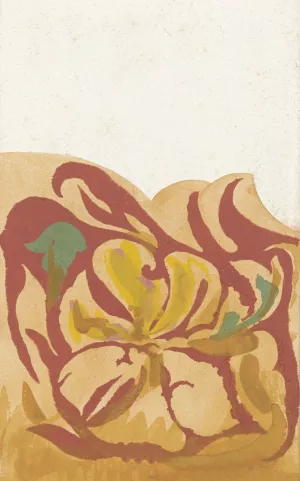 Ontwerptekening voor een menu met plantaardige decoratie by Theo Colenbrander Oil Painting