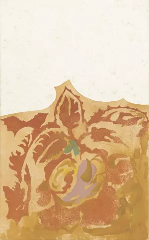 Ontwerptekening voor een menu met plantaardige decoratie by Theo Colenbrander Oil Painting