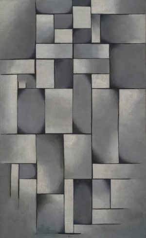 Composition in Gray by Theo Van Doesburg Oil Painting