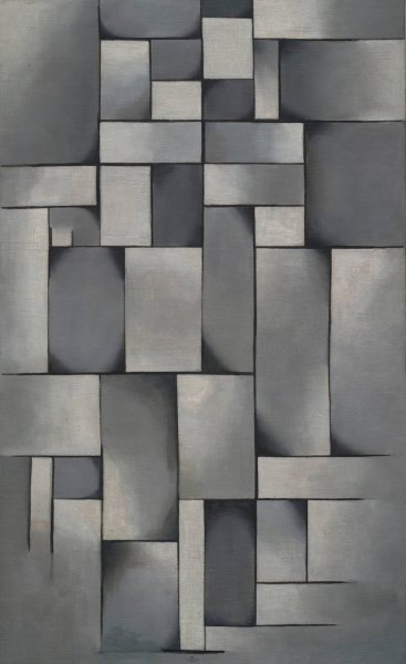 Main Product Photo of Composition in Gray  Painting by Theo Van Doesburg