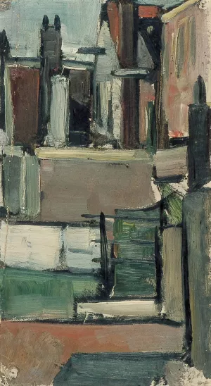 Houses by Theo Van Doesburg Oil Painting