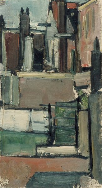 Main Product Photo of Houses  Painting by Theo Van Doesburg