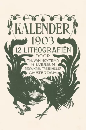 Aankondiging voor kalender 1903 by Theo Van Hoytema Oil Painting