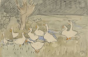 Ducks by Theo Van Hoytema Oil Painting