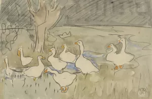 Ducks by Theo Van Hoytema Oil Painting