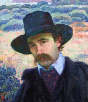 Andre Gide at Jersey painting by Theo Van Rysselberghe