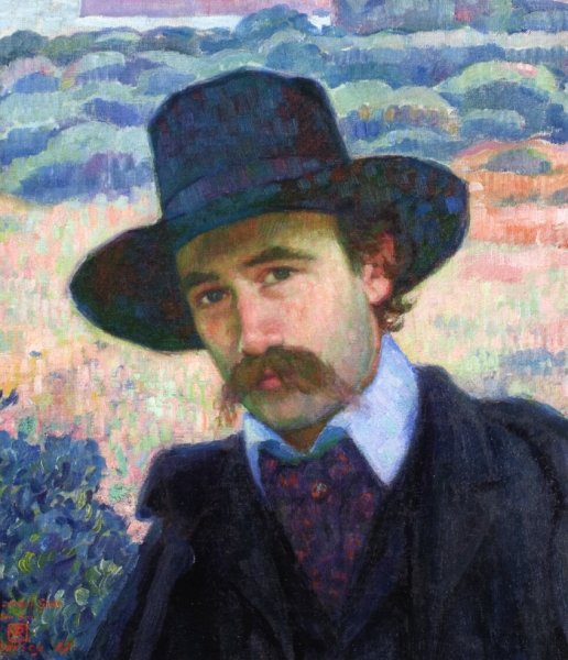 Main Product Photo of Andre Gide at Jersey Painting by Theo Van Rysselberghe