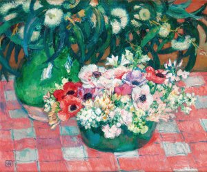 Anemones Et Eucalyptus by Theo Van Rysselberghe Oil Painting