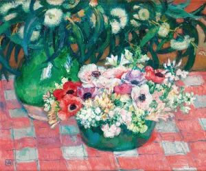 Anemones Et Eucalyptus by Theo Van Rysselberghe Oil Painting