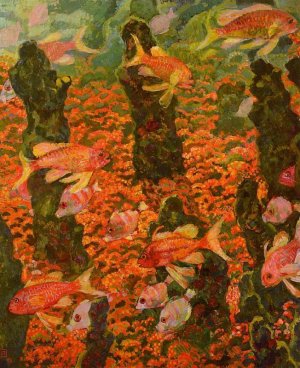 Aquarium by Theo Van Rysselberghe Oil Painting