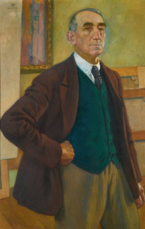 Autoportrait Au Gilet Vert by Theo Van Rysselberghe Oil Painting