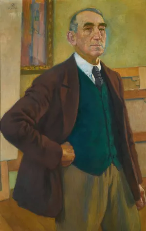 Autoportrait Au Gilet Vert by Theo Van Rysselberghe Oil Painting