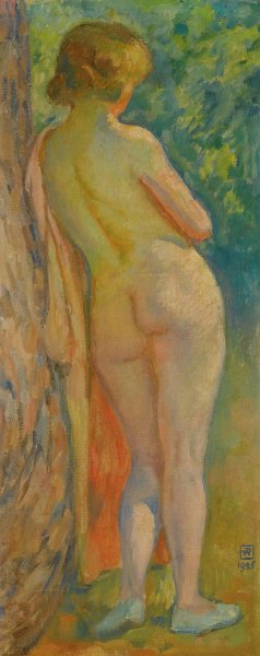 Baigneuse Debout De Dos by Theo Van Rysselberghe Oil Painting