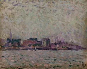 Brume Matinal sur le Port de Veere Oil painting by Theo Van Rysselberghe