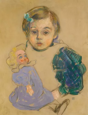 Elisabeth Van Rysselberghe by Theo Van Rysselberghe Oil Painting
