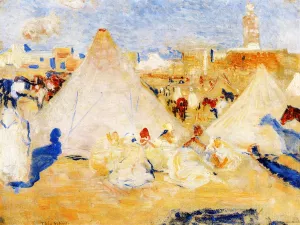 Encampment near a Moroccan Village Oil painting by Theo Van Rysselberghe